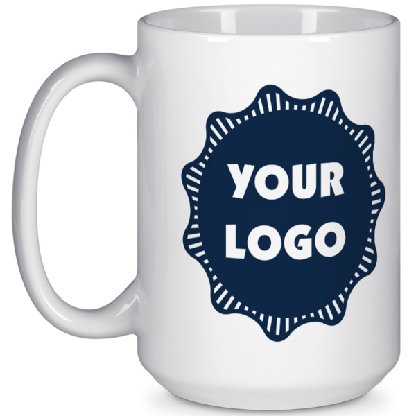 Custom Logo 15 oz Coffee Mug - White