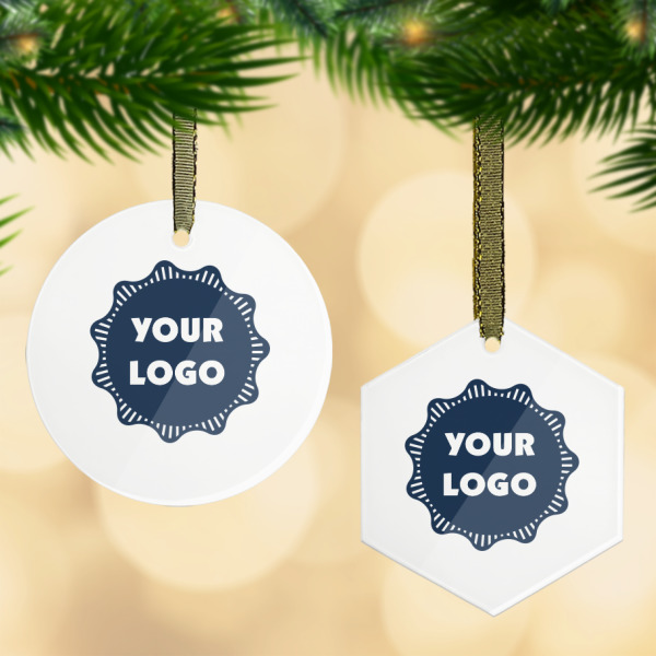 Custom Logo Flat Glass Ornament