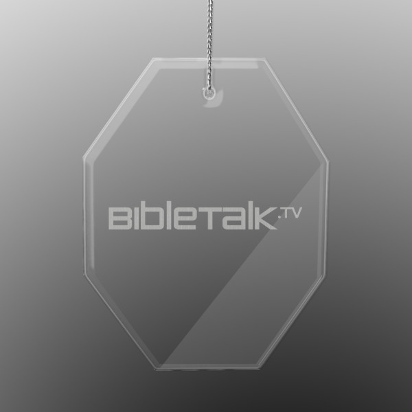 Custom Design - Engraved Glass Ornaments - Octagon