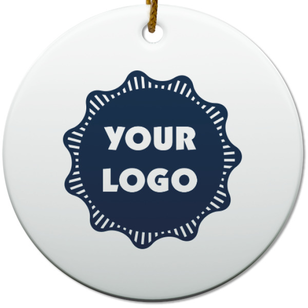 Custom Design - Ceramic Flat Ornament - Circle (Front)