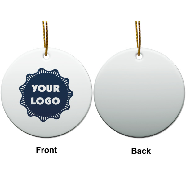 Custom Design - Ceramic Flat Ornament - Circle Front & Back (APPROVAL)