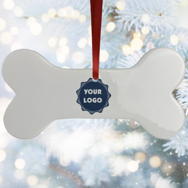 Custom Logo Ceramic Dog Ornament