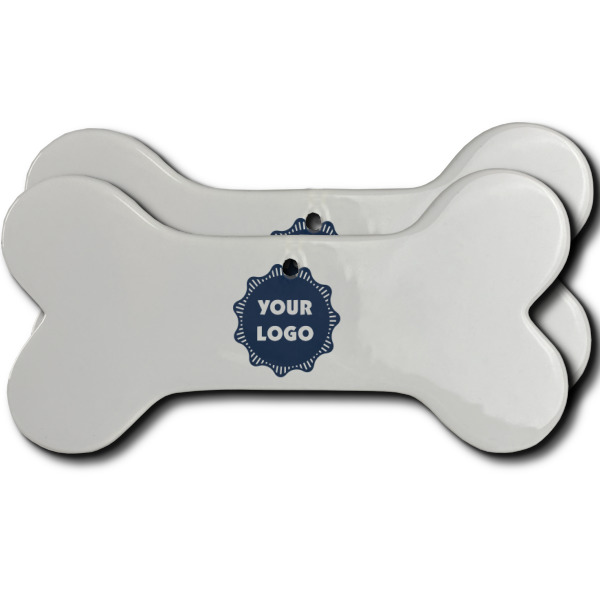 Custom Logo Ceramic Dog Ornament - Double-Sided