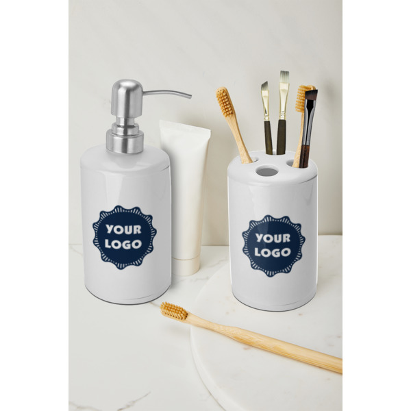 Custom Design - Ceramic Bathroom Accessories - LIFESTYLE (toothbrush holder & soap dispenser)