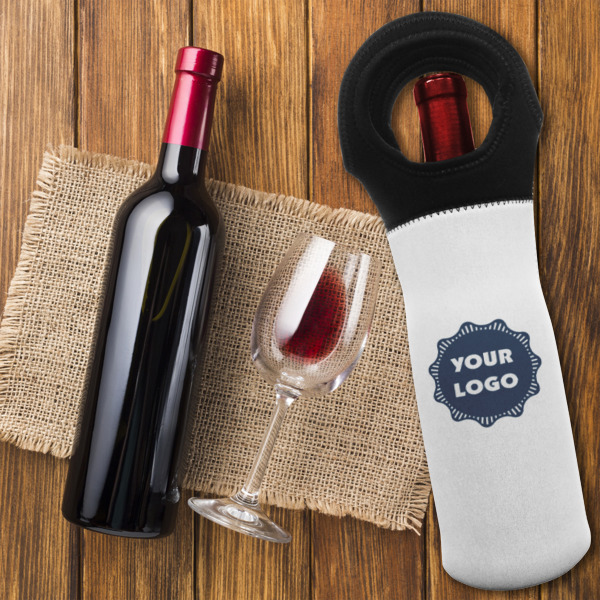 Custom Design - Wine Tote Bag - On Table