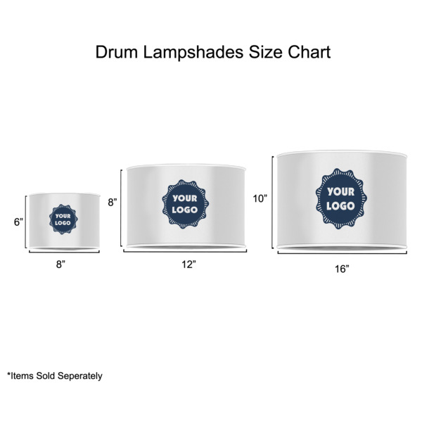 Custom Design - Drum Lampshades - Sizing Chart