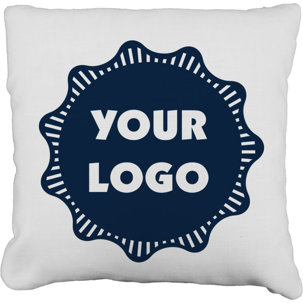 Custom Logo Faux-Linen Throw Pillow 18"