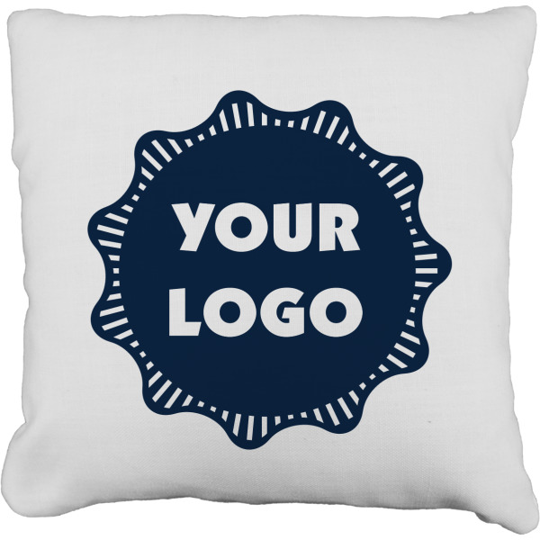 Custom Logo Faux-Linen Throw Pillow 20"