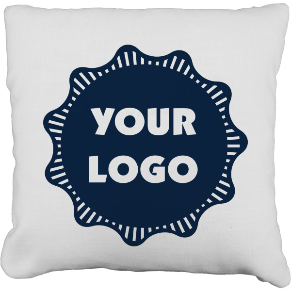 Custom Logo Faux-Linen Throw Pillow 26"