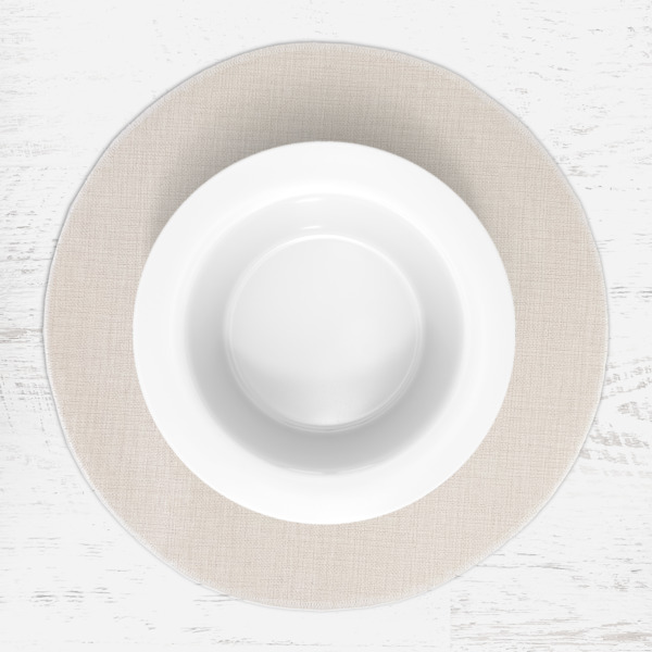 Custom Design - Round Linen Placemats - LIFESTYLE (single)