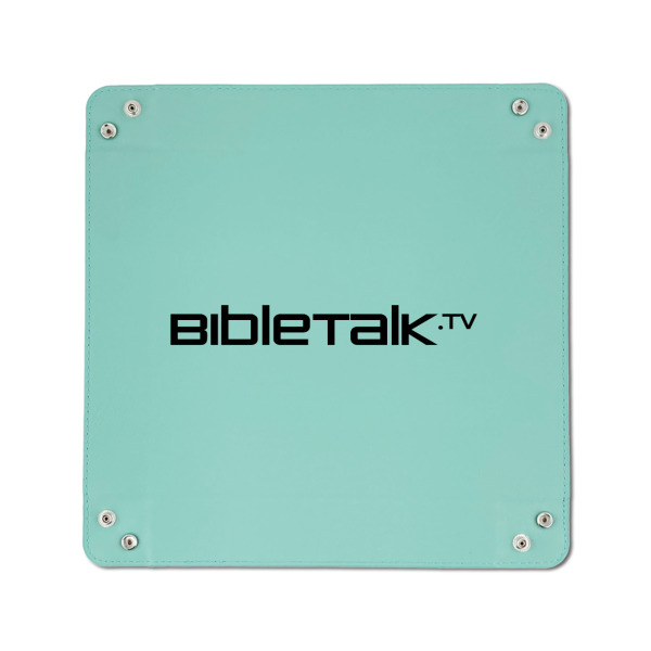 Custom Design - 6" x 6" Teal Leatherette Snap Up Tray - APPROVAL