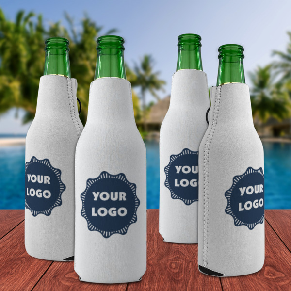 Custom Design - Zipper Bottle Cooler - Set of 4 - Lifestyle