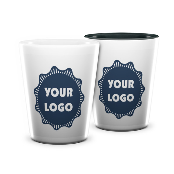 Custom Logo Ceramic Shot Glass - 1.5 oz
