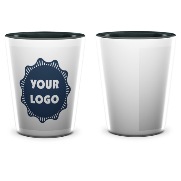 Custom Design - Ceramic Shot Glass - Two Tone - Front & Back
