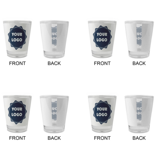 Custom Design - Glass Shot Glass - Standard - Set of 4 - Front & Back
