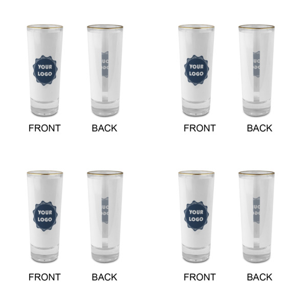 Custom Design - Glass Shot Glass - 2oz - Set of 4 - Front & Back