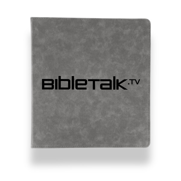 Custom Design - Leather Binder - 1" - Grey - Front View