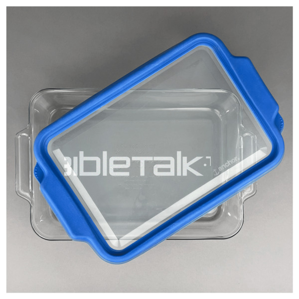 Custom Design - Glass Baking Dish - 13"x9" - Dish w/ Lid