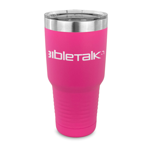 Custom Logo 30 oz Stainless Steel Tumbler - Pink - Single-Sided