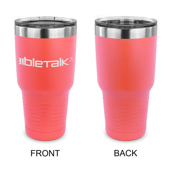 Custom Design - 30 oz Stainless Steel Ringneck Tumblers - Coral - Single Sided - APPROVAL