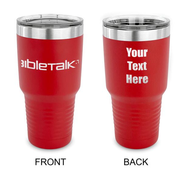 Custom Logo 30 oz Stainless Steel Tumbler - Red - Double-Sided