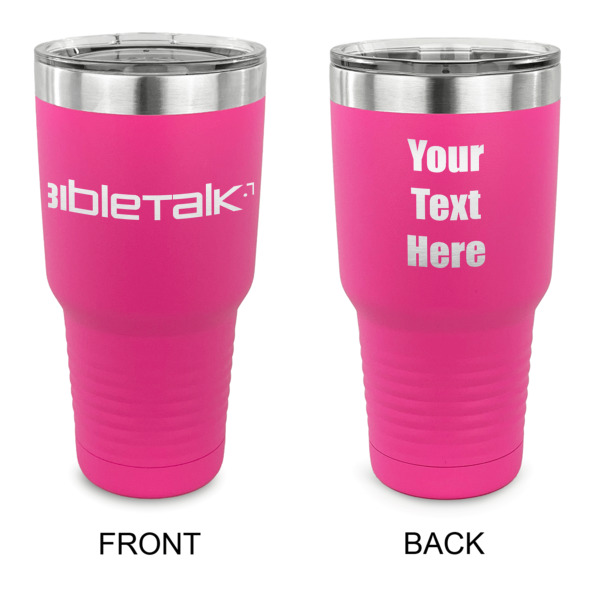 Custom Logo 30 oz Stainless Steel Tumbler - Pink - Double-Sided