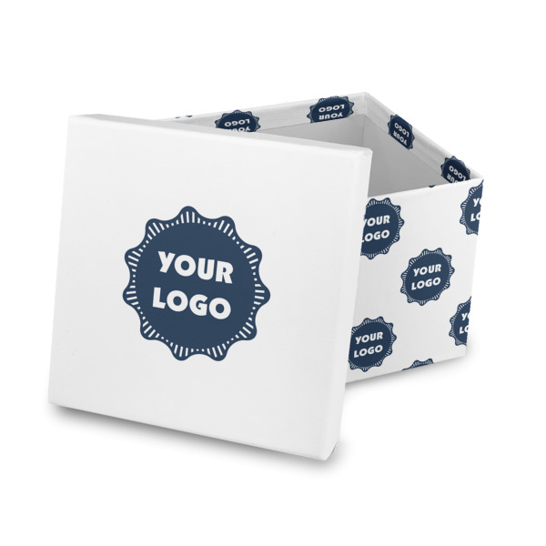 Custom Logo Gift Box with Lid - Canvas Wrapped