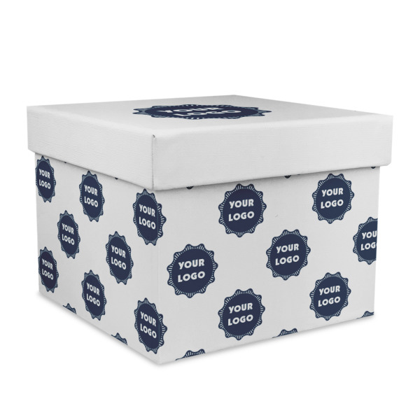 Custom Logo Gift Box with Lid - Canvas Wrapped - X-Large