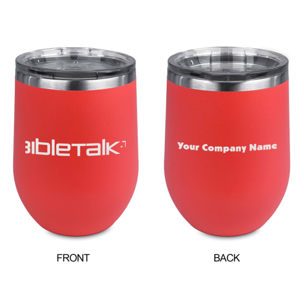 Custom Design - Stainless Wine Tumblers - Coral - Double Sided - Approval