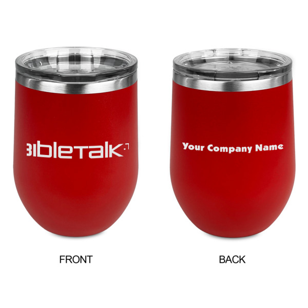 Custom Design - Stainless Wine Tumblers - Red - Double Sided - Approval
