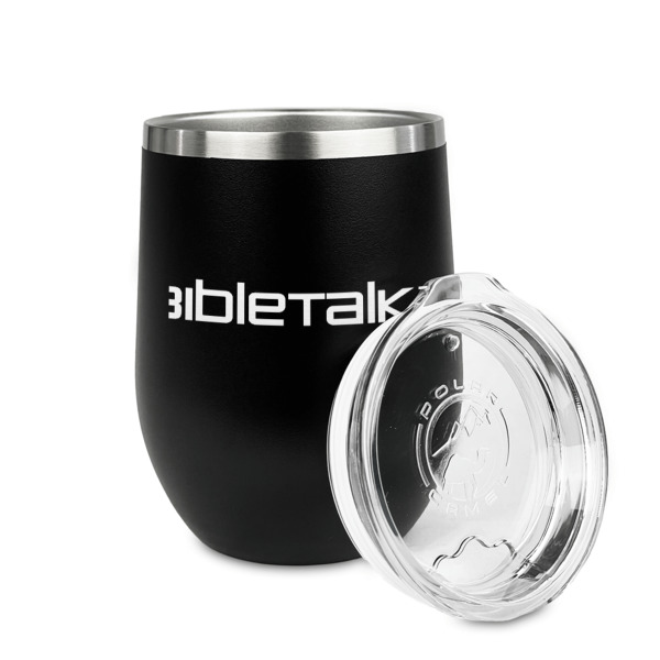 Custom Design - Stainless Wine Tumblers - Black - Single Sided - Alt View