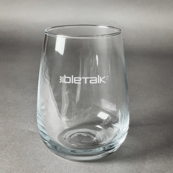 Custom Logo Stemless Wine Glass - Laser Engraved