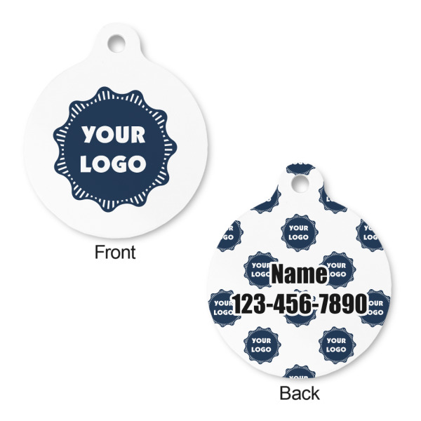 Custom Design - Round Pet ID Tag - Large - Front & Back View