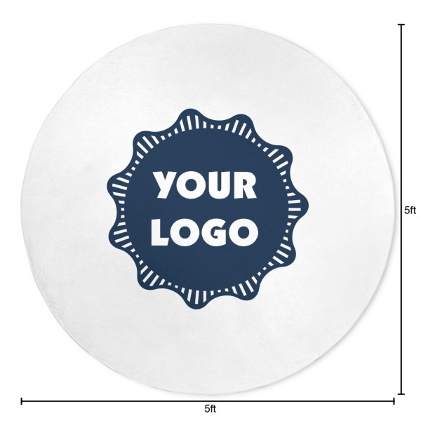 Custom Design - Round 5ft Indoor Rug - Dimensions