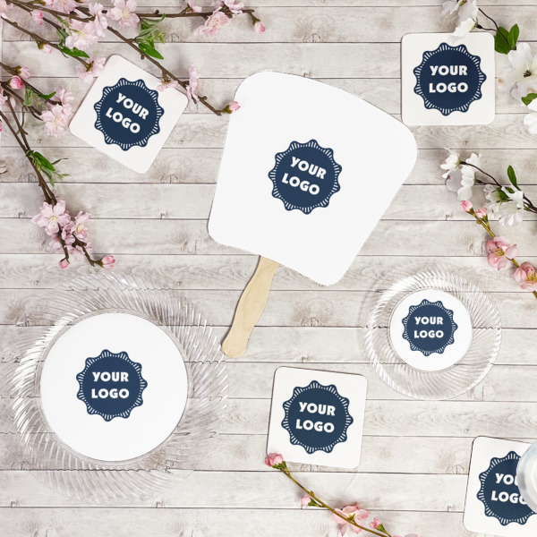 Custom Design - Party Supplies Combination Image - All items - Plates, Coasters, Fans