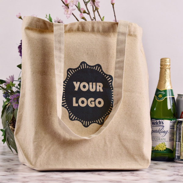Custom Design - Reusable Cotton Grocery Bag - In Context