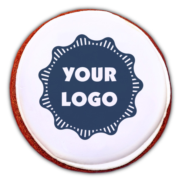 Custom Design - Printed Icing Circle - Large - On Cookie