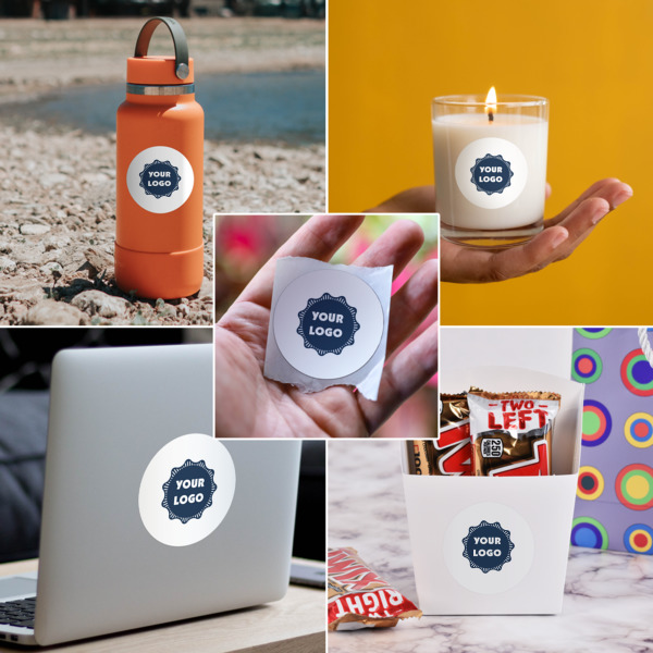 Custom Design - Multipurpose Round Labels - In Context