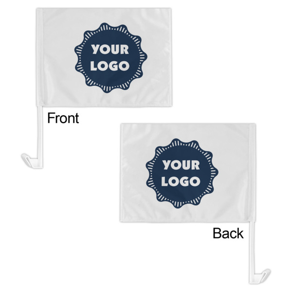 Custom Design - Car Flag - 11" x 8" - Front & Back View
