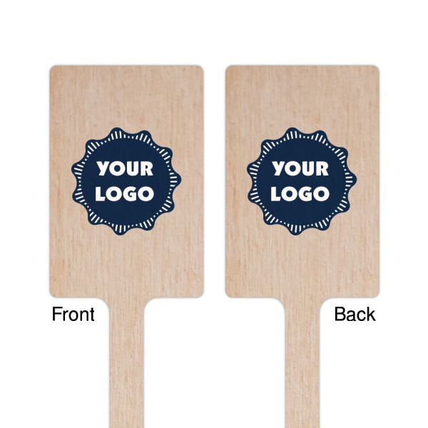 Custom Design - Wooden 6.25" Stir Stick - Rectangular - Double Sided - Front & Back