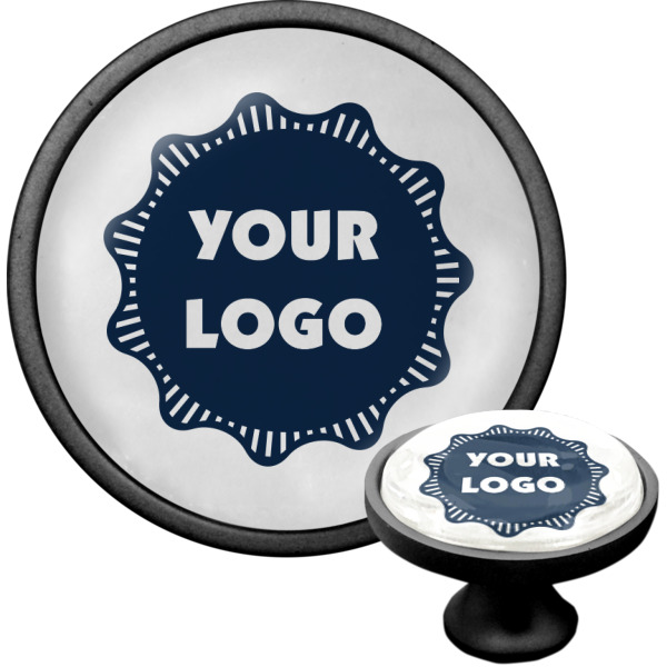 Custom Design - Black Custom Cabinet Knob (Front and Side)