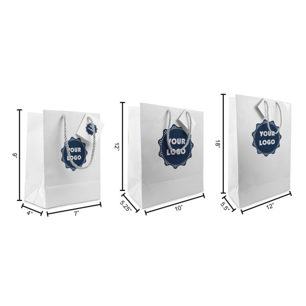 Custom Design - Gift Bags - All Sizes - Dimensions