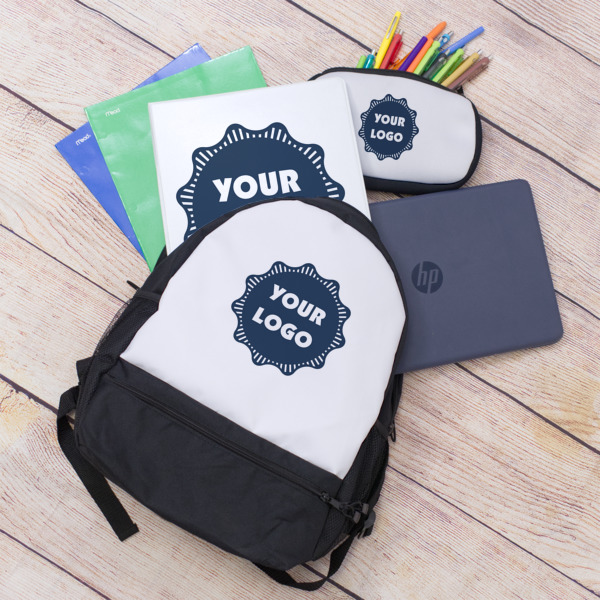 Custom Design - Large Backpack - Black - With Stuff