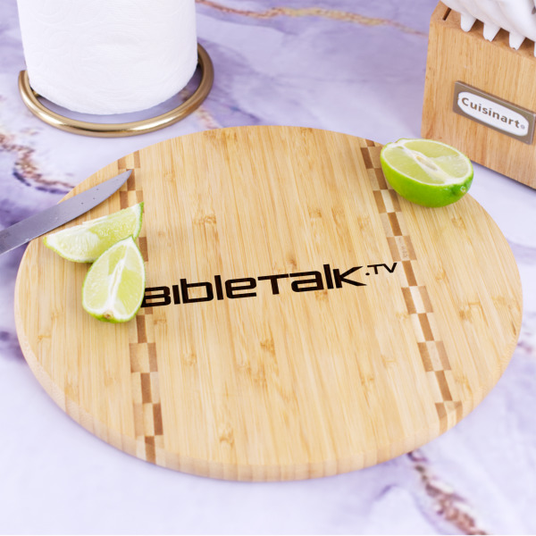 Custom Design - Bamboo Cutting Board - In Context