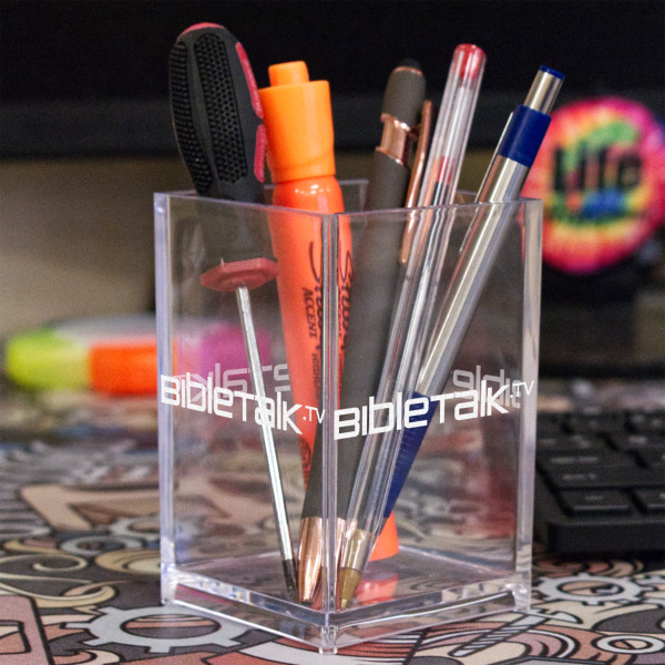 Custom Design - Acrylic Pen Holder - In Context