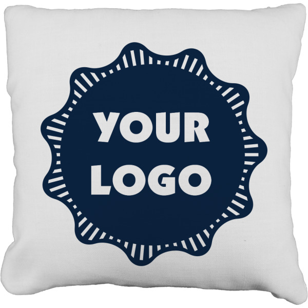 Custom Logo Faux-Linen Throw Pillow