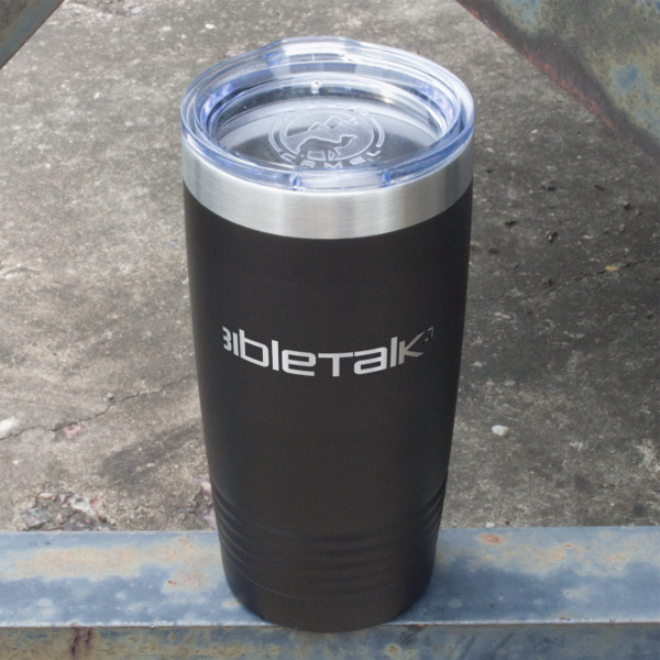 Custom Design - Black Polar Camel Tumbler - 20oz - Angled