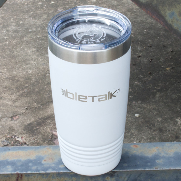 Custom Design - White Polar Camel Tumbler - 20oz - Angled