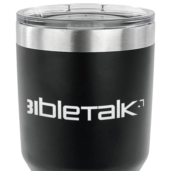 Custom Design - 30 oz Stainless Steel Ringneck Tumbler - Black - CLOSE UP