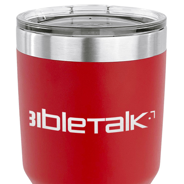 Custom Design - 30 oz Stainless Steel Ringneck Tumbler - Red - CLOSE UP
